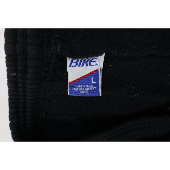 Vintage 90s Streetwear Mens Large Distressed Blank Sweatpants Joggers Black USA - Picture 8 of 16